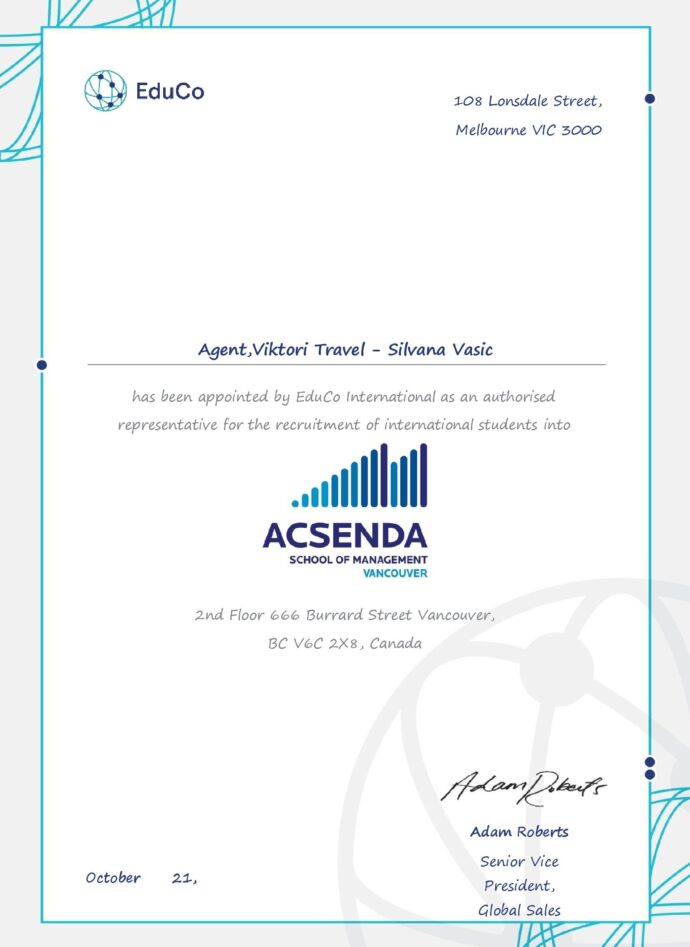 ASCENDA certificate